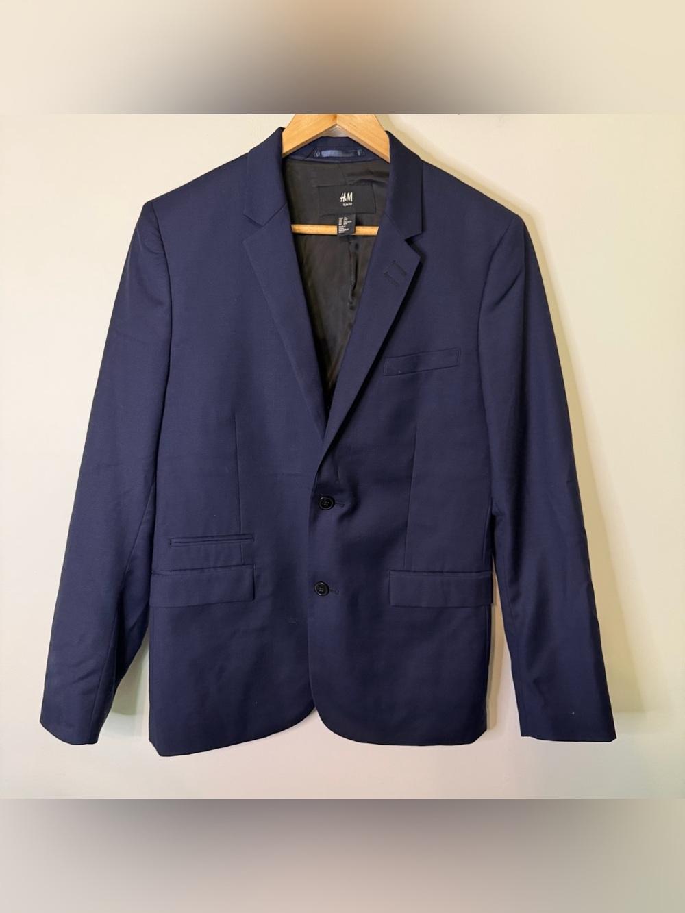 H&M Slim Fit Men’s Navy Blazer 40R‎ EUR 50 Classic Dress Jacket